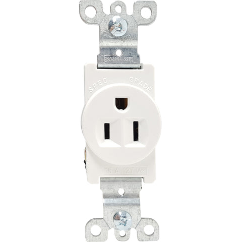 [SKUIMG]ELT0022|Tomacorriente sencillo. 2 Polos/3Wire. Nema 5-15R. 15A-125Volt. 60Hz. Incluye Tornillos.