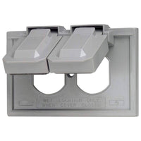 [SKUIMG]ELT0247|ELT0247.jpg|TAPA PLASTICA PARA EXTERIOR - RESISTENTE AL AGUA. TOMACORRIENTE E INTERRUPTORES TIPO SENCILLO.