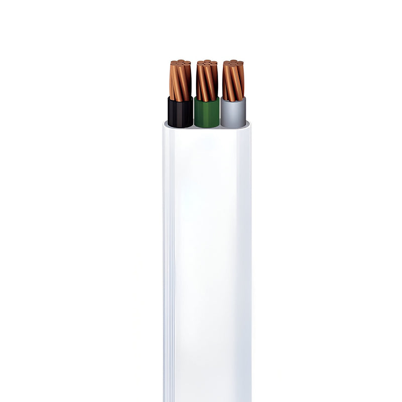 CABLE ELECTRICO PLANO TIPO NMC 3X12 AWG. COLOR BLANCO. SE VENDE ROLLO 152.4M