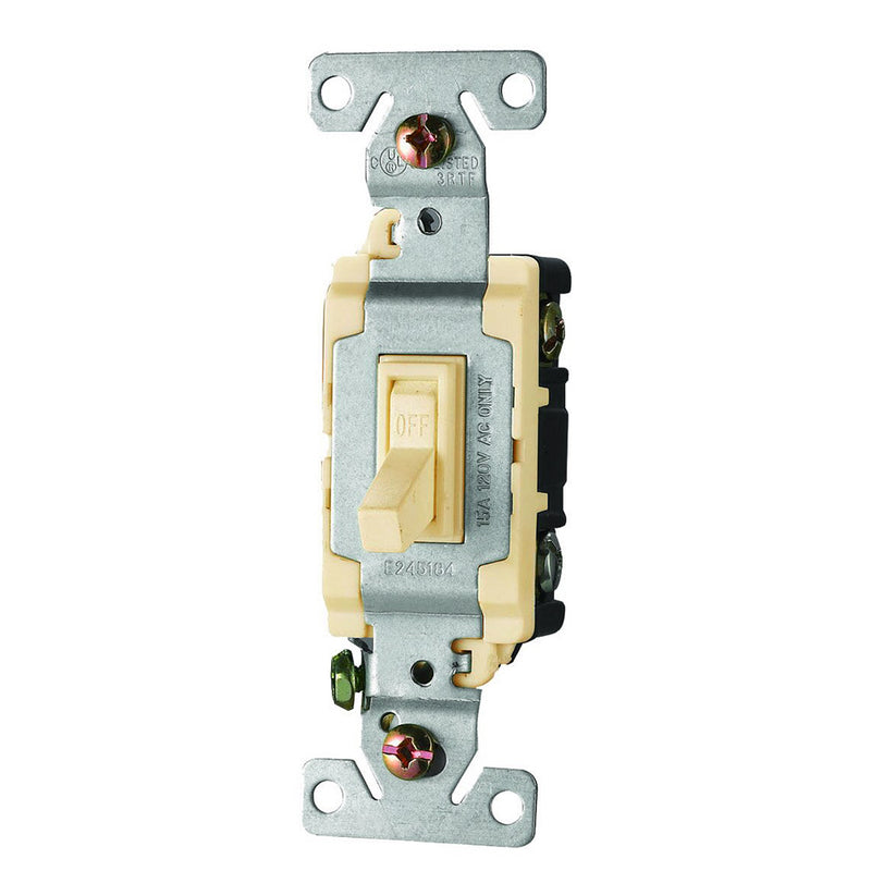 [SKUIMG]ELT0338|INTERRUPTOR SENCILLO DE 3 VIAS 2 POLOS 15A 120-277VOLT. 60HZ. INCLUYE TORNILLOS.