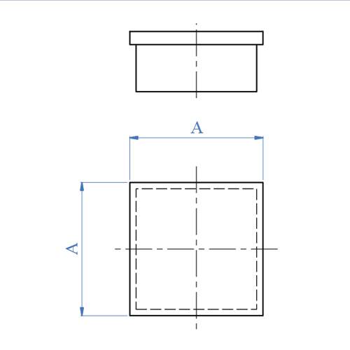[SKUIMG]EQ4230|TAPON CUADRADO 40X40 MM PARA BARANDAS.