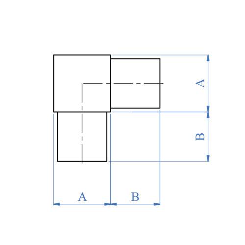 [SKUIMG]EQ4713|CODO FIJO 90º PARA TUBO DE 40X40MM.