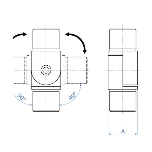 [SKUIMG]EQ4743|CODO REGULABLE CUADRADO 40X40MM.