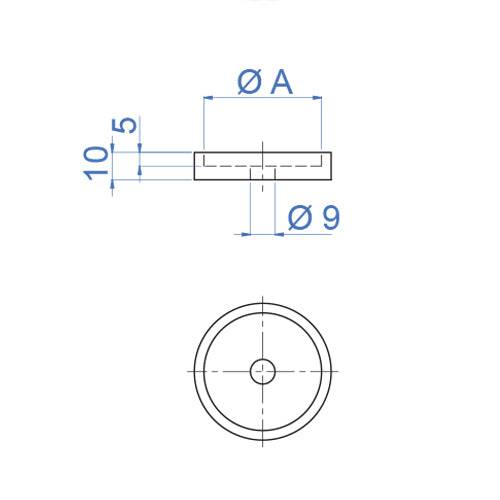 [SKUIMG]ES31020|E035170006 FLANGE DISTANCIADOR QUICKSTAIR.