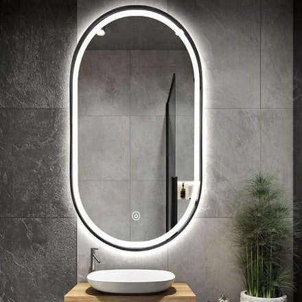 [SKUIMG]GMIRROR18|GMIRROR18-FRONTEND-iy0O3EZ8u6M2VpME.jpg|ESPEJO LED BORDE NEGRO 60X80 CM LUZ LED DE 3 TONOS BOT�N T�CTIL FUNCIONA PARA INSTALACI�N VERTICAL Y