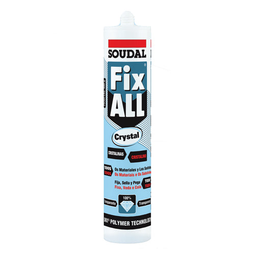 [SKUIMG]H-0762(SOUDAL)|Fix All Crystal SOUDAL peg transp alta adher y resistencia(calidad del high tack)100% cryst.290ml