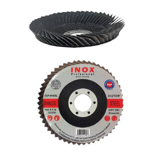 [SKUIMG]IN-62115012|CUPWHEEL FLEXIBLE 4 1/2" ZIRCONIA #120.