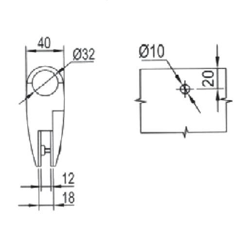[SKUIMG]K-GD402|CONECTOR TUBO- PANEL 12-19MM SS304