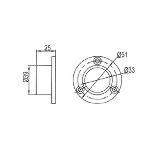 [SKUIMG]K-GD408|K-GD408.jpg|FLANGE PARA ANCLAR TUBO 1 1/4"