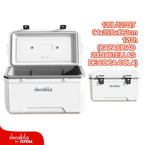 [SKUIMG]KMFG024W|KMFG024W.jpg|COOLER PORTATIL 120 L / 127 QT TIEMPO EN FRIO: 120HRS.94*58*49CM, IDEAL PARA 200 BOTELLAS DE COCA-CO