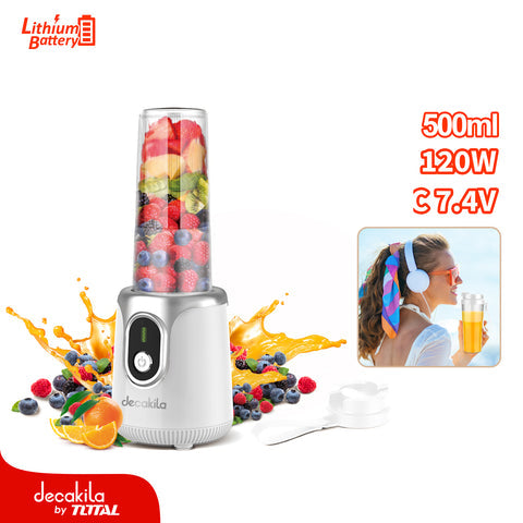 LICUADORA PORTATIL INALAMBRICA 500 ML. 120W. 7.4V. CABLE USB. BATERIA DE LITIO.