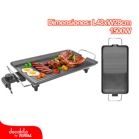 [SKUIMG]KUEC055B|PARRILLA PLANCHA GRILL 1500W 120V 50-60HZ L480XA270MM COCCION TERMOSTATO CON 240C