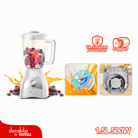 [SKUIMG]KUJB043W|KUJB043W.jpg|LICUADORA 1.5L 500W 120V 120V~50-60HZ 2 VELOCIDADES