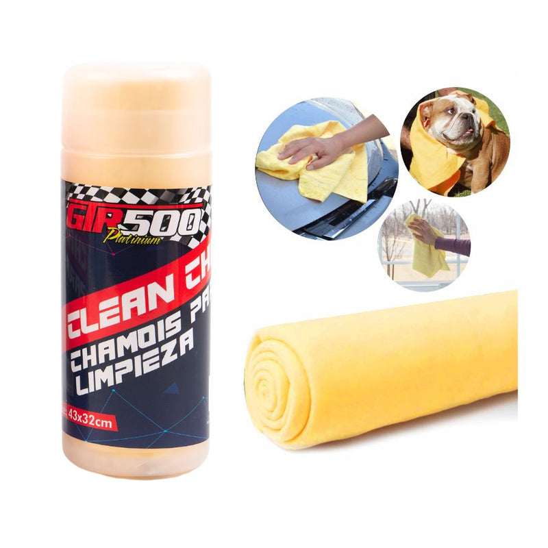 [SKUIMG]L432.1|L432.1.jpg|CHAMOIS PANO ABSORBENTE PARA LIMPIEZA Y SECADO EN TOALLAS 66 X 43CM