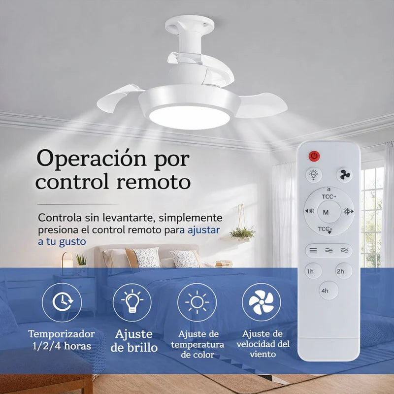 [SKUIMG]LT066|LT066-FRONTEND-51w6jO30I4gYOOg8.png|ABANICO DE TECHO 16 SOCKET E27 CON LÁMPARA LED. VENTILADOR INVISIBLE CON ASPAS RETRÁCTILES. LUZ REG
