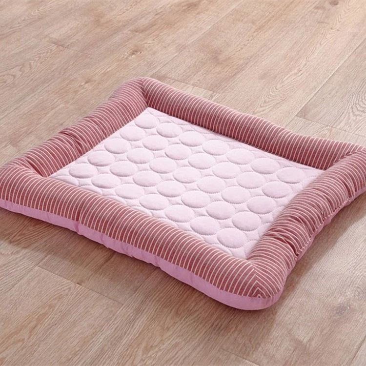 [SKUIMG]MAS139|CAMA SUAVE DE TELA PARA MASCOTAS. TAMAÑO 55X45CM. PESO 5-13KG. COLOR ROSADO
