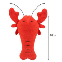 [SKUIMG]MAS187|MAS187.jpg|JUGUETE PARA PERRO MORDEDORES. PELUCHE DE LANGOSTA. TAMAÑO 10 X 10CM.