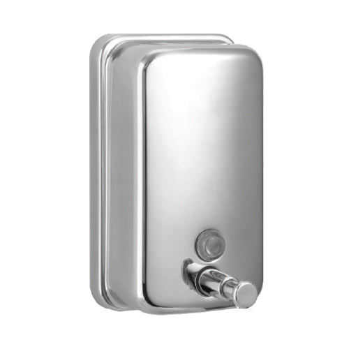 [SKUIMG]MAT09|MAT09.jpg|DISPENSADOR DE JABON LIQUIDO 850 ML. INOX304 SATINADO