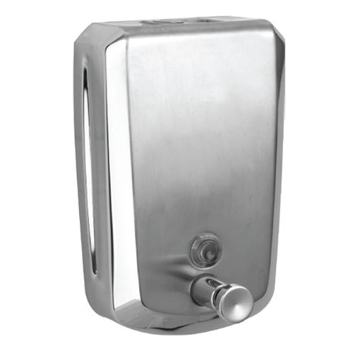 [SKUIMG]MAT10|DISPENSADOR DE JABON LIQUIDO 1200 ML. INOX304 SATINADO.