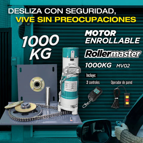 [SKUIMG]MV02|MV02-FRONTEND-fW9NANaupCGompl8.png|MOTOR ENROLLABLE 1000KG.110V/60HTZ. INCLUYE 2 CONTROLES REMOTOS Y OPERADOR DE PARED (2AÑOS).