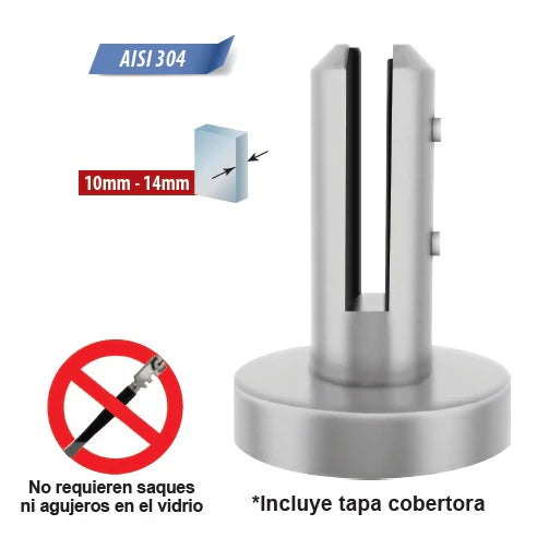 [SKUIMG]ND48X180-L-BRILLANTE|ND48X180-L-BRILLANTE-FRONTEND-aBldZNv2pztFc9Oh.png|SOPORTE PARA BARANDAS BRILLANTE (SIN PERFORACION EN EL VIDRIO). ACABADO BRILLANTE