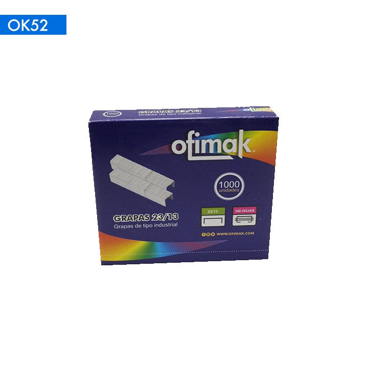 [CARBONE]OFI-011|GRAPAS PARA ENGRAPADORAS DE USO PESADO, 23/13, MARCA OFIMAK