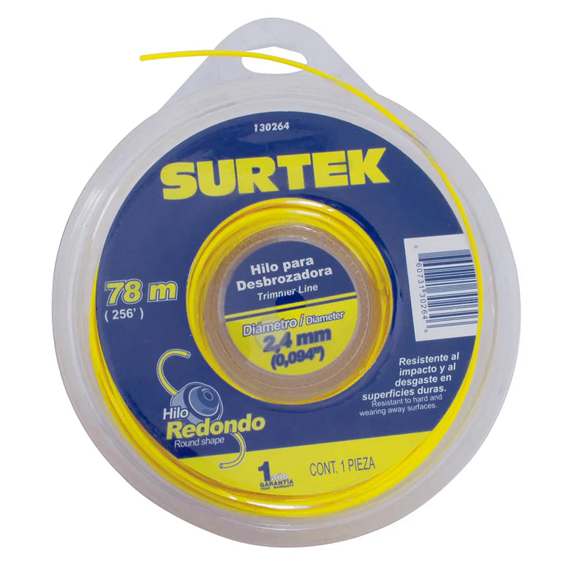 [SKUIMG]P0277-130264|P0277-130264-FRONTEND-9xfwqgJo6wocvqeo.png|SURTEK NYLON P/ DESBROZADORA EN DOBLE BLÍSTER 2.4MM X 78 MT