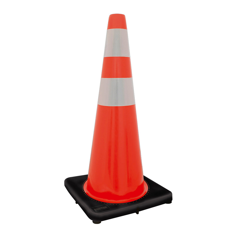 [SKUIMG]P0647-137600|P0647-137600.jpg|CONO DE TRANSITO CON BANDAS REFLECTIVAS 90CM SURTEK