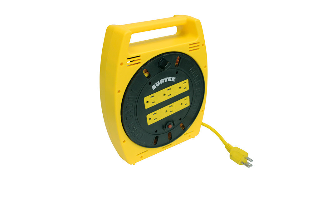 [SKUIMG]P0690-136035|P0690-136035.jpg|EXTENSIÓN ELÉCTRICA TIPO CARRETE 6MT 6 ENCHUFES SURTEK