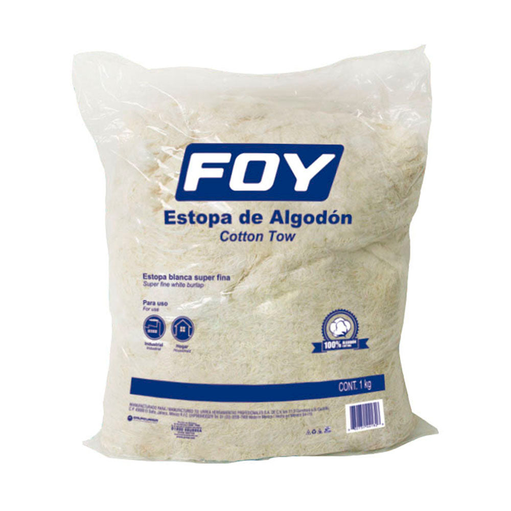 [SKUIMG]P0745-144182|P0745-144182.jpg|ESTOPA DE ALGODÓN 1 KG FOY