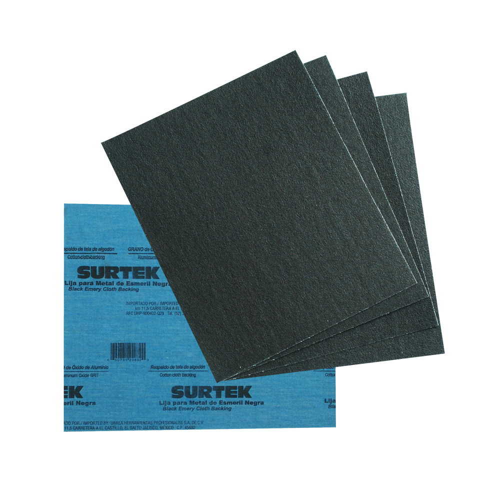 [SKUIMG]P0832-LEN80|P0832-LEN80.jpg|LIJAS DE ESMERIL NEGRA 9" X 11" SURTEK