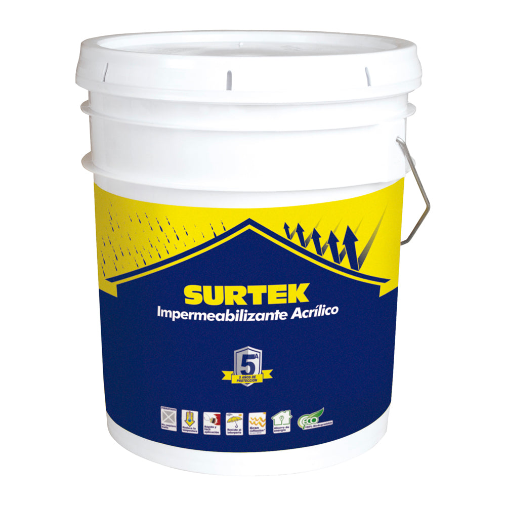 [SKUIMG]P0979-IMB5|P0979-IMB5.jpg|IMPERMEABILIZANTE COLOR BLANCO 19L 5 AÑOS SURTEK