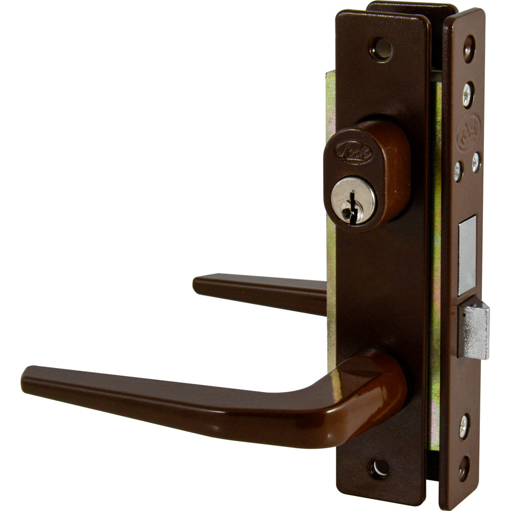[SKUIMG]P1204-18CL|P1204-18CL.jpg|CERRADURA ALUMINIO BASIC DOBLE CAFE LOCK