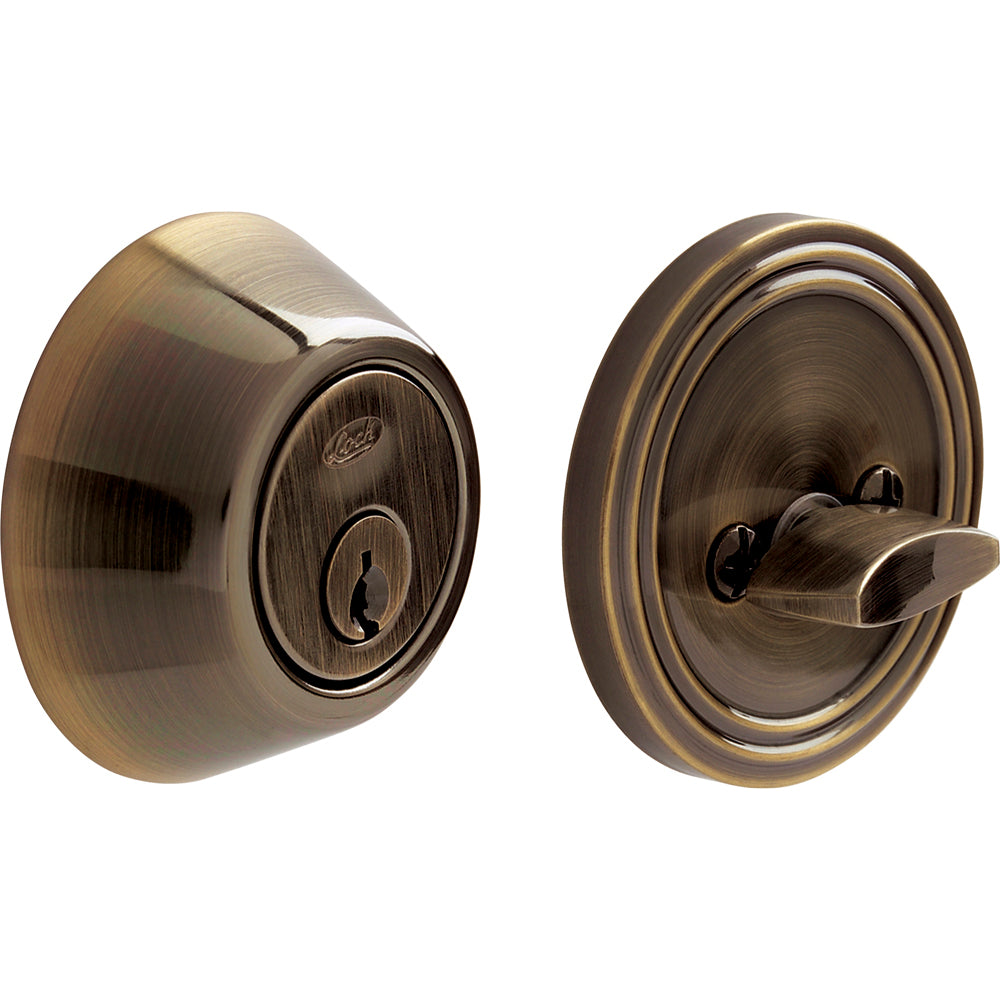 [SKUIMG]P1305-15CE|P1305-15CE.jpg|CERROJO TUBULAR SENCILLO, ACABADO LATÓN ANTIGUO LOCK