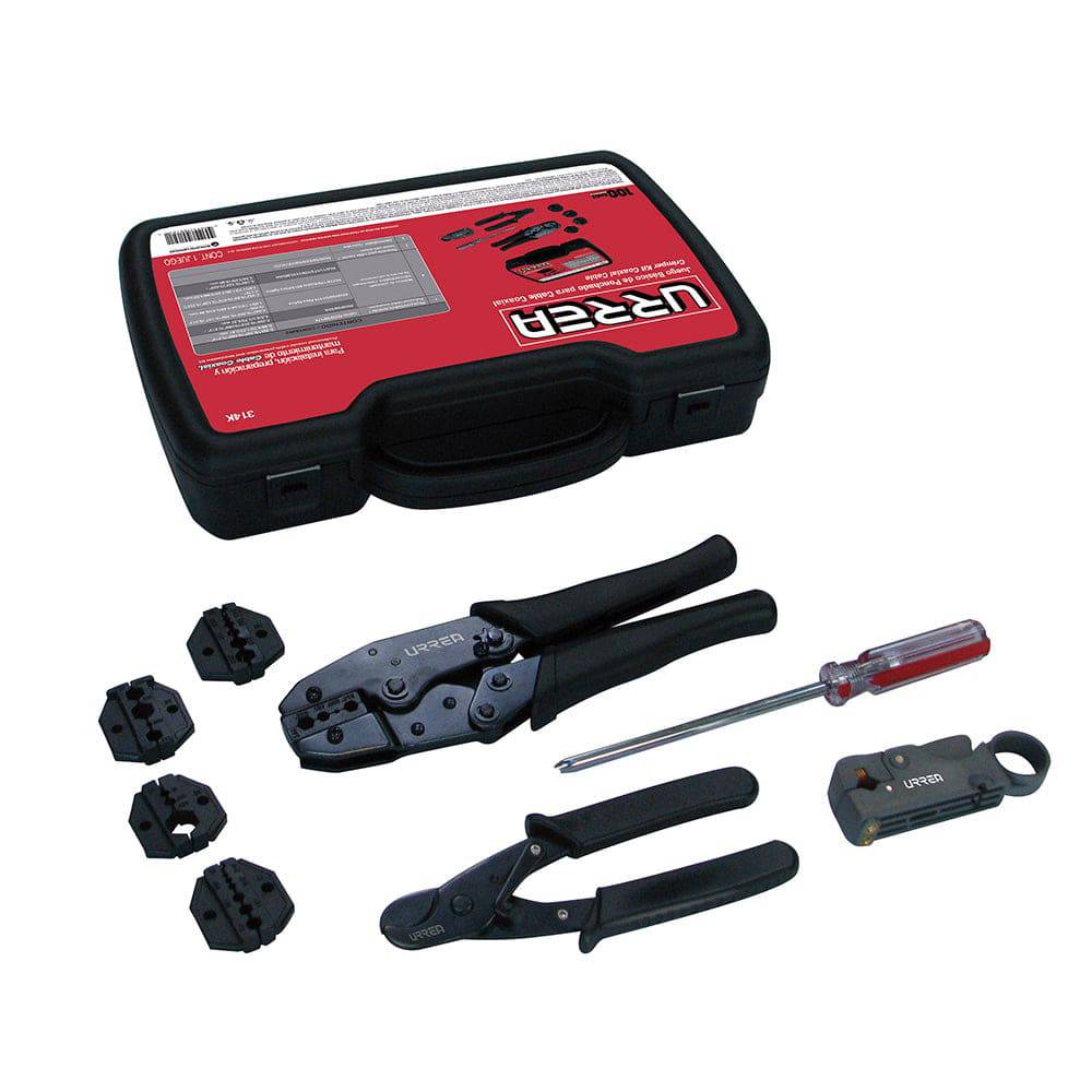 [SKUIMG]P1324-314K|P1324-314K.jpg|JUEGO BÁSICO PARA PONCHADORA DE CABLE COAXIAL 9 PIEZAS URREA