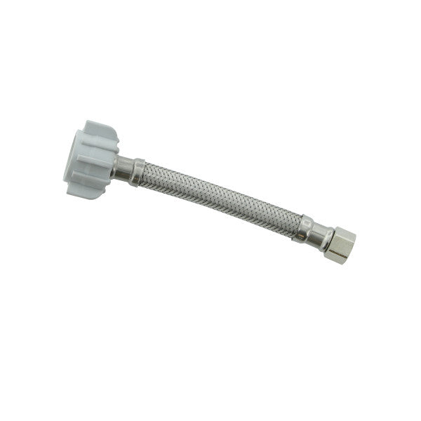 TUBOS DE ABASTO DE ACERO INOXIDABLE DE PARA INODOROS 3/8" X 7/8".