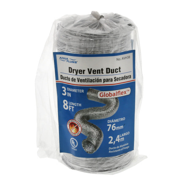 [SKUIMG]PA582-AVH38|PA582-AVH38.jpg|DUCTO FLEXIBLE DE 8 PIES PARA SECADORA DE 3"