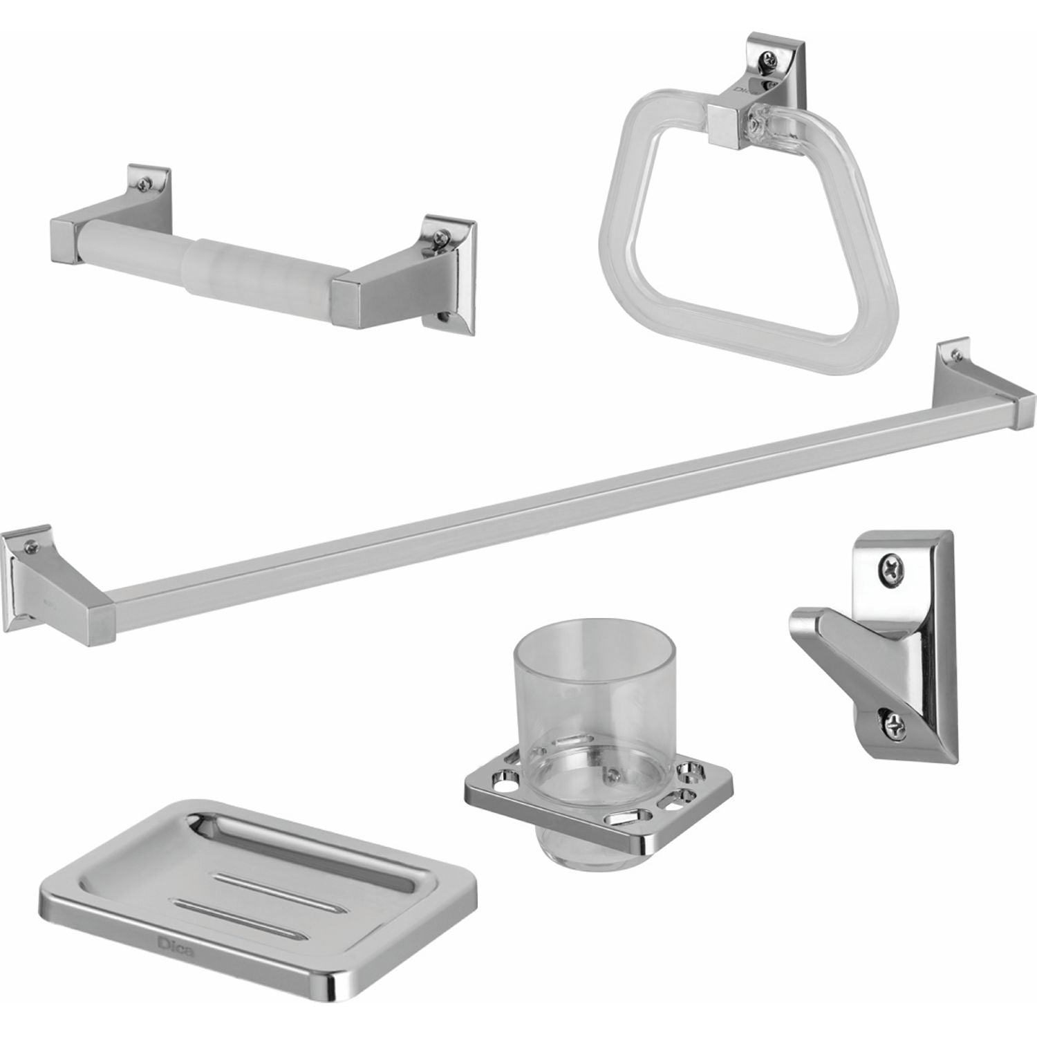 [SKUIMG]PB017-4200TS|PB017-4200TS.jpg|JUEGO DE ACCESORIOS DE BAÑO DE PARED DE 6 PIEZAS ECONÓMICO