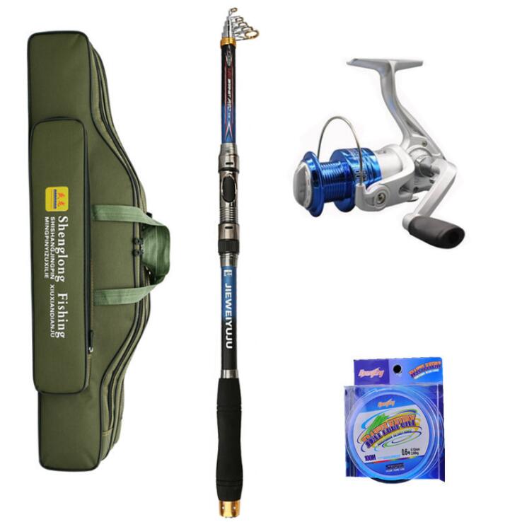 [SKUIMG]PEZ051|PEZ051.jpg|KIT DE PESCA CAÑA TELESCÓPICA 2.7 M BOLSO