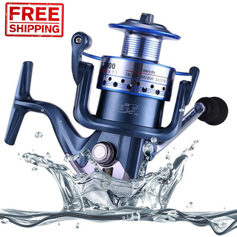 [SKUIMG]PEZ072-7|PEZ072-7.jpg|CARRETE DE PESCA SPINNING 13+1BB 7000 SERIES