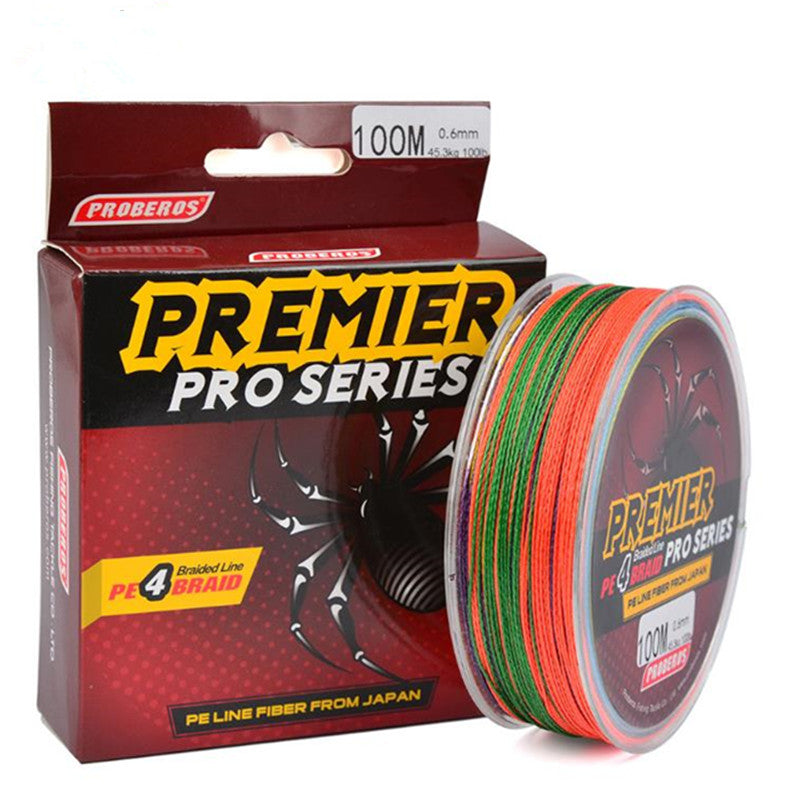 [SKUIMG]PEZ085-10|PEZ085-10.jpg|LÍNEAS DE PESCA PE LINE,HILO 10 X Ø 0.6MM 100M, MULTICOLOR.