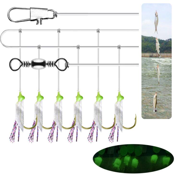 [SKUIMG]PEZ107-8|PEZ107-8.jpg|(6 UNIDADES) SABIKI LINEAS DE ANZUELOS DE PESCA