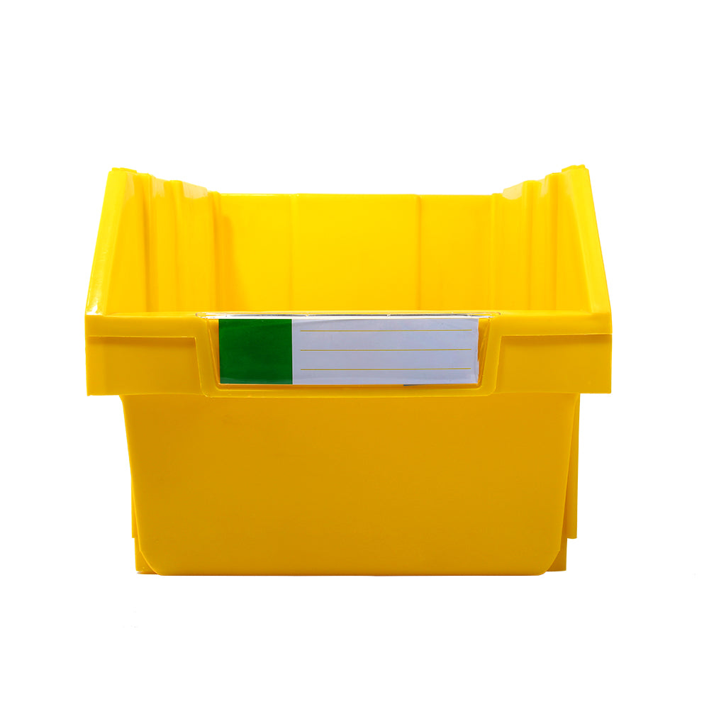[SKUIMG]PK05|PK05.jpg|(PACK 8 PZAS) CAJAS APILABLES O ENCAJABLE GRANDE 280 ANCH*425 PROFUN.*260 ALTO MM COLOR AMARILLO.