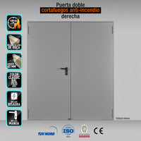 [SKUIMG]PP005-PI120-FA058-GRIS7035|PP005-PI120-FA058-GRIS7035.jpg|PUERTA CORTAFUEGOS ANTI INCENDIO DOBLE DERECHA EI120 MINUTOS 1500X2140MM MARCO MC3 COLOR GRIS 7035