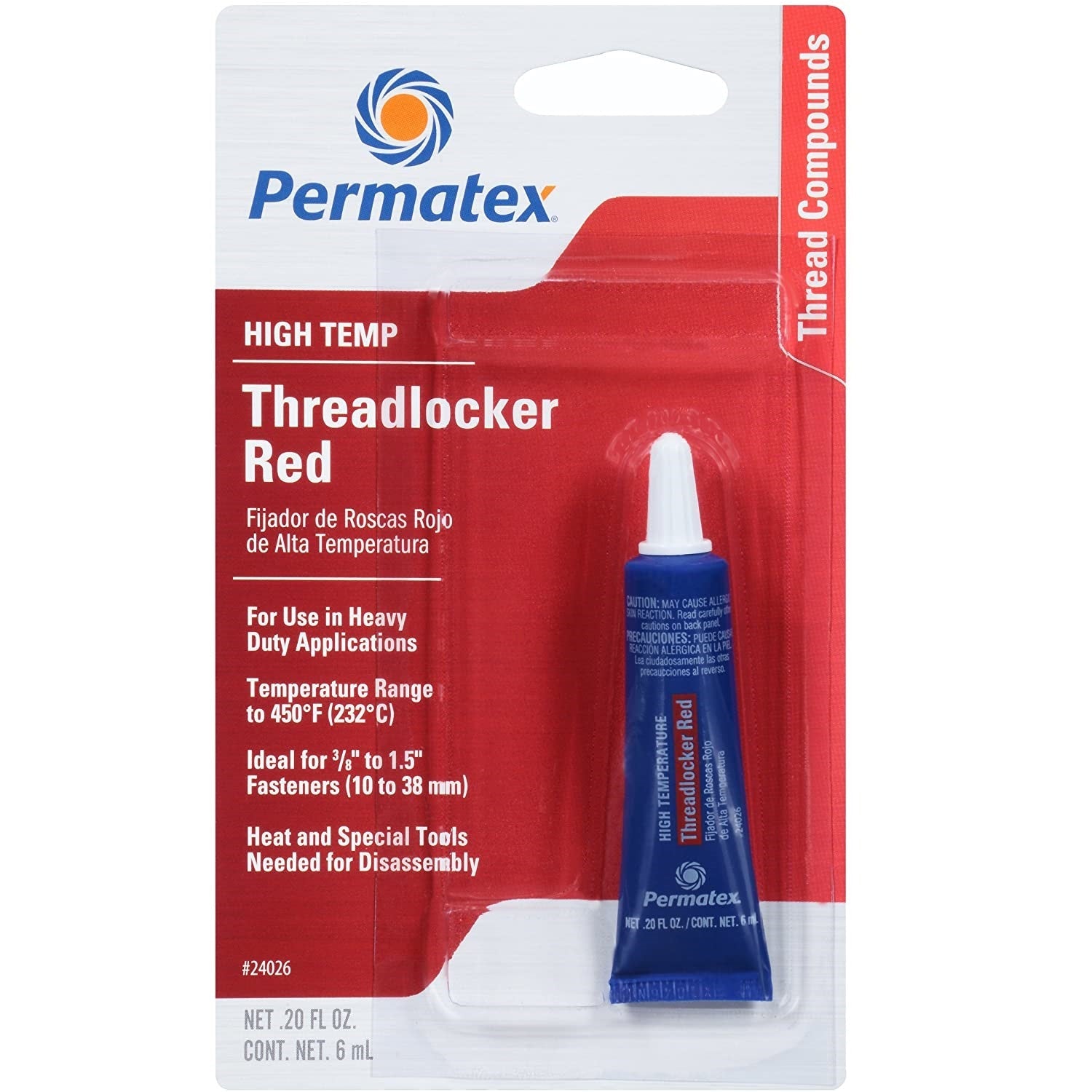 [SKUIMG]PTEX25|PTEX25.jpg|FIJADOR DE ROSCAS DE ALTA TEMPERATURA ROJO PERMATEX 6 ML.