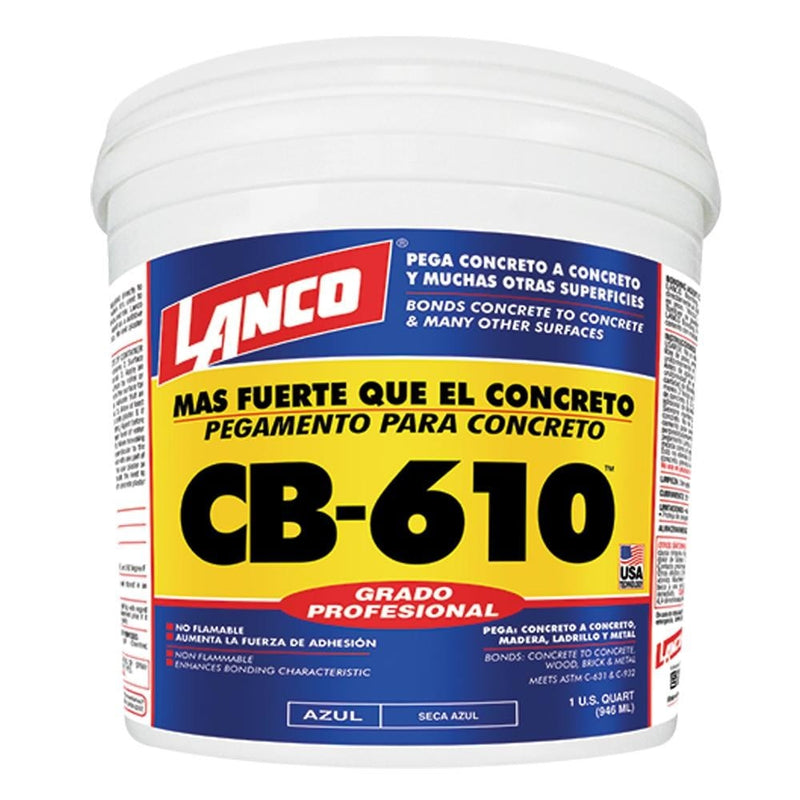 PEGAMENTO PARA CONCRETO 1/4 GALON. CB-610 BONDING AGENT AZUL LANCO