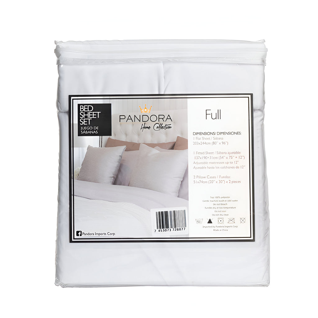 SABANAS BLANCAS DE MICROFIBRA PANDORA HOME COLLECTION