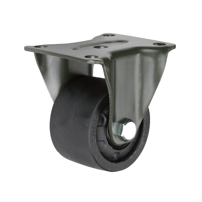 [SKUIMG]RU075|RU075.jpg|RUEDA RIGIDA SERIE PESADA KINGKONG MINI 2 1/2" 63 MM CAPACIDAD POR RUEDA 550KG POLIAMIDA