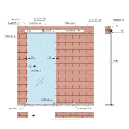 [SKUIMG]SA8610A-1DOOR-KIT-SS|SA8610A-1DOOR-KIT-SS.jpg|KIT SIST.CORREDERA PUERTAS SEN
