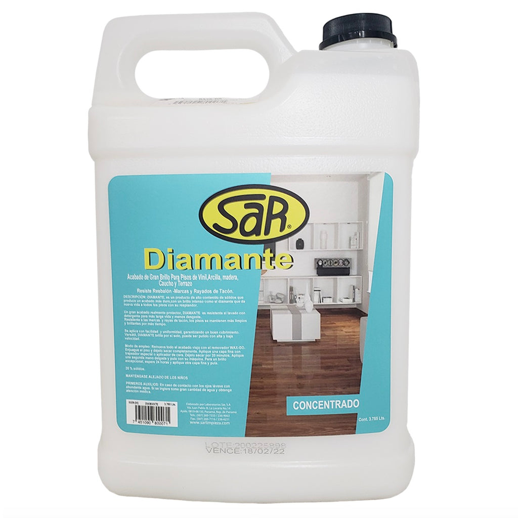 [SKUIMG]SAR01|SAR01.jpg|LIMPIADOR ABRILLANTADOR DIAMANTE PARA PISOS, 1 GALÓN